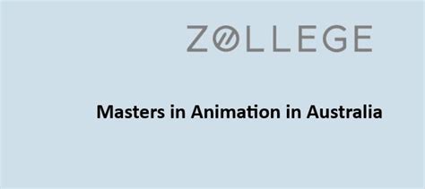 Masters in Animation in Australia: Top Universities, Courses, Fees and ...