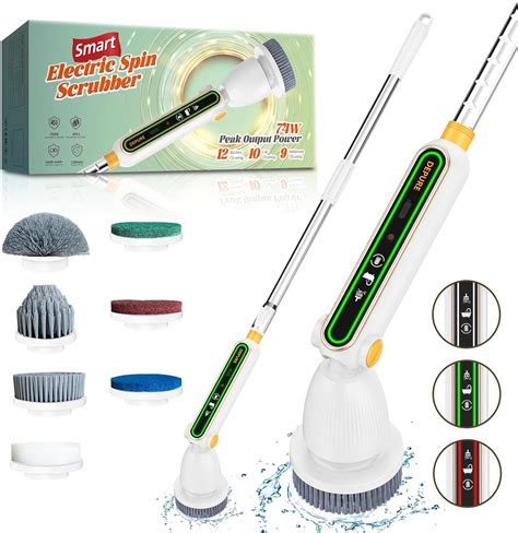 Amazon.com: DEPURE Electric Spin Scrubber, Smart Quiet Cordless Shower Scrubber, 8 Replaceable ...