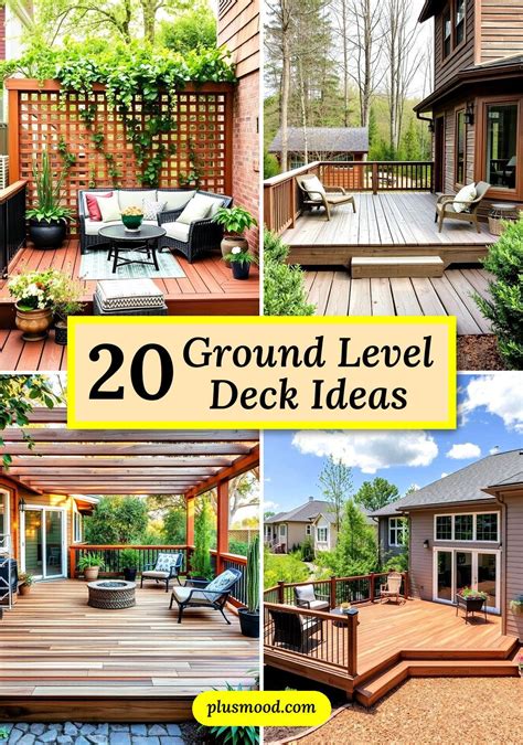 20 Ground Level Deck Ideas To Enhance Your Backyard - PlusMood in 2025 ...