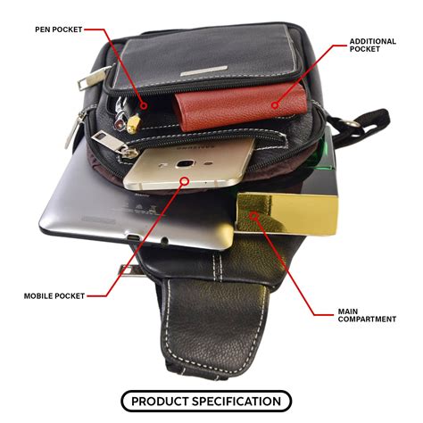 Crossbody Leather Sling bag 998906 (BLACK) – SREELEATHERS