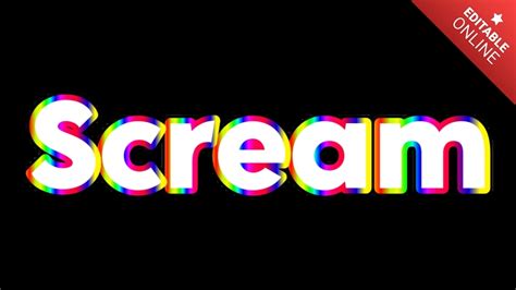Image result for Scream Sound Text