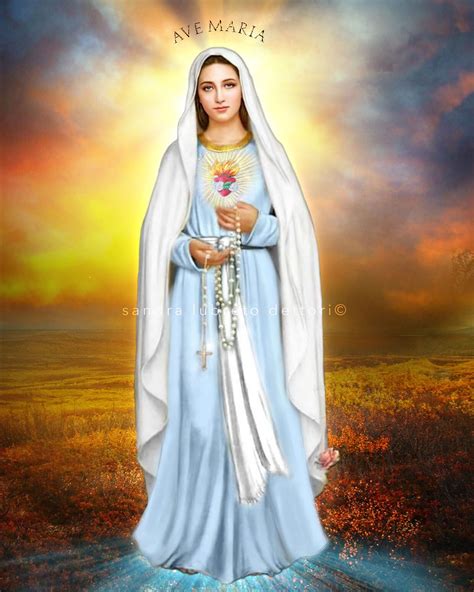 Our Lady of the Rosary, Immaculate Heart of Mary, Catholic Art, 8x10 ...