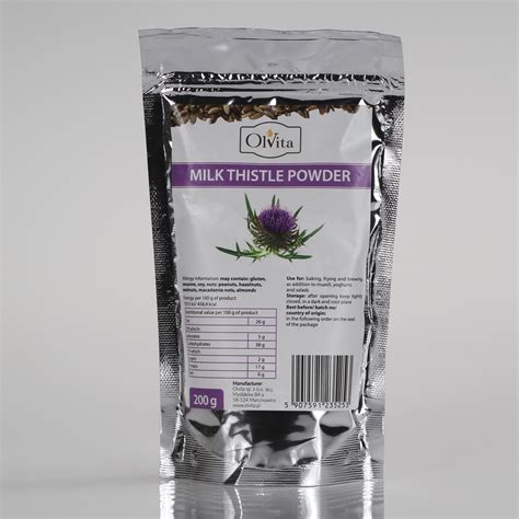 Milk Thistle Seeds Powder/Ground Milk Thistle Seeds Ol'Vita 200g Weight ...