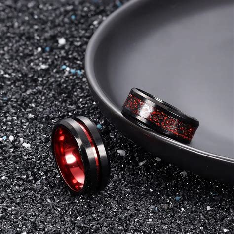 Buy IRONBOX Black Spinner Rings for Men Stainless Steel Chain Rings ...