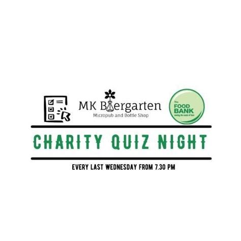 Charity Quiz Night supporting MK Food Bank, MK Biergarten, Milton ...