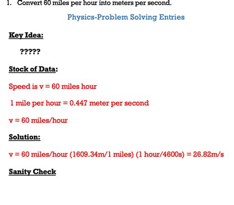 Solved Convert 60 ﻿miles per hour into meters per | Chegg.com