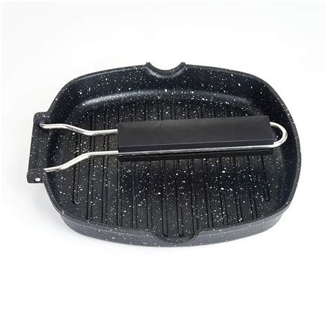 Buy Chef Special Aluminium Grill Pan with Foldable Bakelite Handle ...