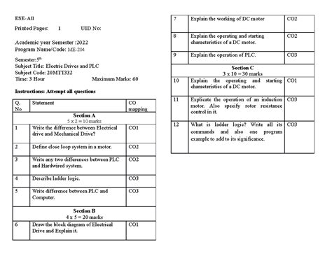SET A Electric drive - ddfffff - ESE- All Printed Pages: 1 UID No ...