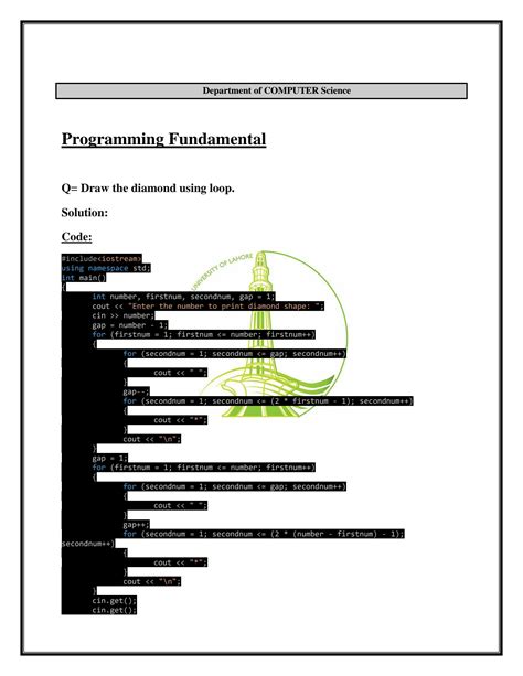 Diamond Output Java 的图像结果