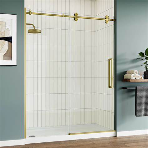 HOROW MI6076-SG Brushed Gold Shower Door with 304 Steel & Seal