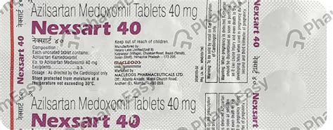 Nexsart 40 MG Tablet (10): Uses, Side Effects, Price & Dosage | PharmEasy