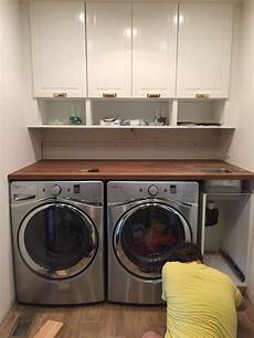 Laundry Room Counter by A Walnut Counter And Backsplash In The Laundry Room Laundry Room Counter