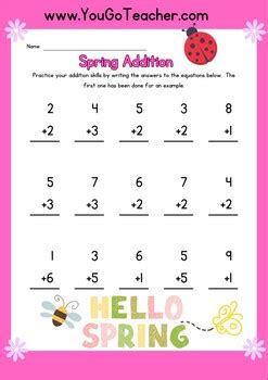 Image result for Spring Math Addition