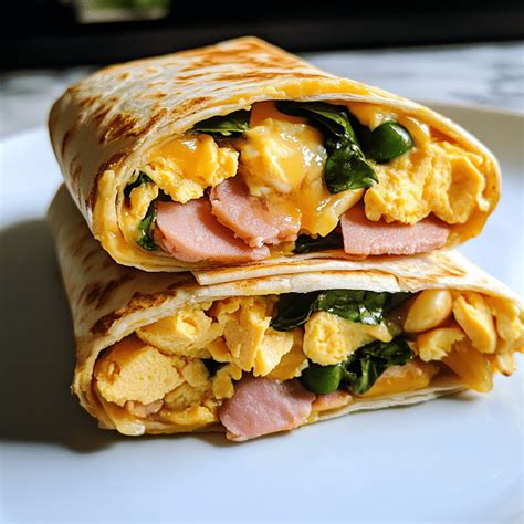 Ham, Egg, and Cheese Breakfast Wraps - Crisp And Yum