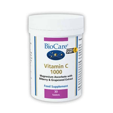 Biocare Vitamin C 1000, 30 Tablets - Edinburgh Centre of Nutrition ...