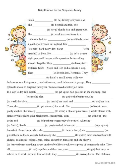 Image result for Reading Comprehension Worksheets Present Simple