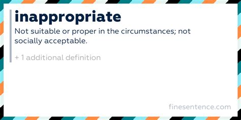 Image result for Inappropriate Definition