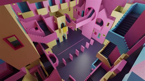 Squid Game Stairs 3D model | CGTrader