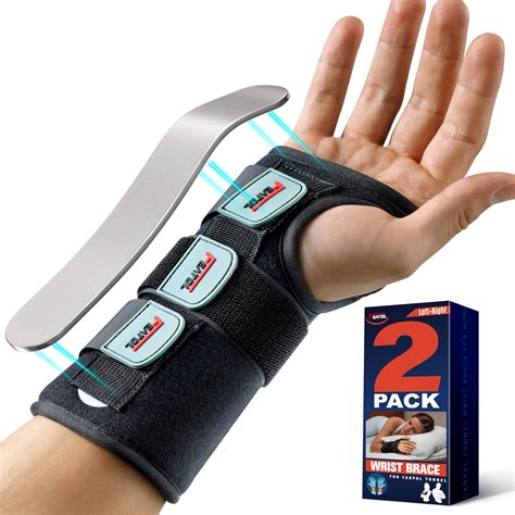 Amazon.com: FEATOL Carpal Tunnel Wrist Brace Night Support 2 Pack ...