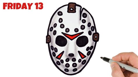 How to Draw Jason Voorhees Mask | Friday The 13th - YouTube
