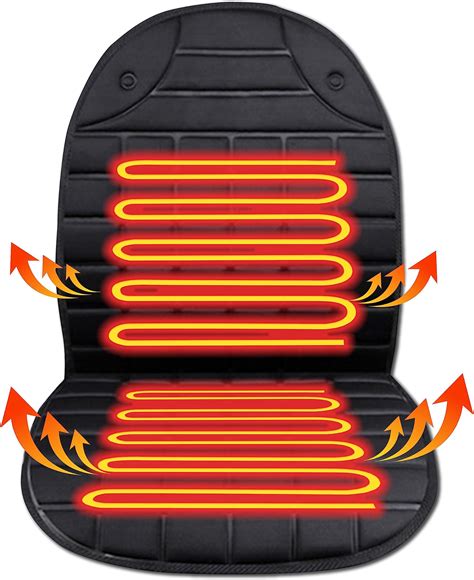 Amazon.com: Heated Seat Covers for Cars, Durable 2 Fast Heating Models Heated Car Seat Cushion ...