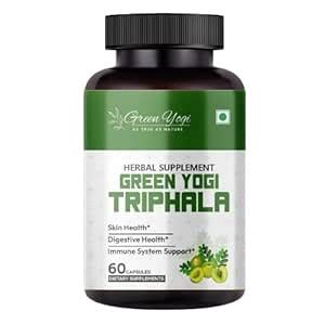 Green Yogi Triphala 60 Capsules Triphala Capsules Support Skin Health ...