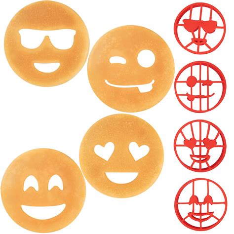 Emoji Pancake Molds And Egg Rings 4 Pack For Kids | Desertcart INDIA