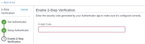 Configuring 2-step verification