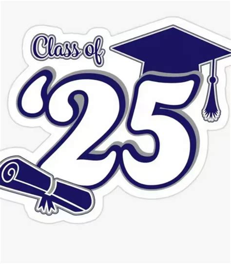 Class of 2025 Graduation Sticker (Maroon and Gold) for High School and ...