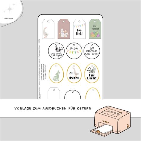 Geschenkanhänger für Ostern zum Ausdrucken - Last Minute Geschenk ...