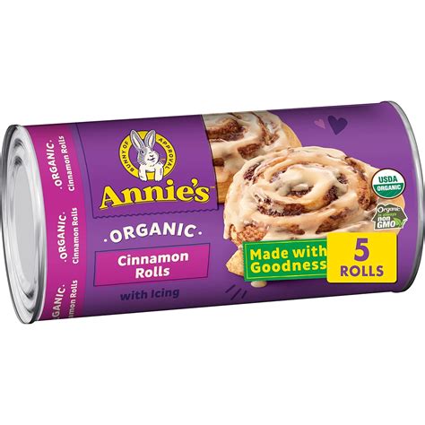 Amazon.com: Annie's Organic Cinnamon Rolls with Icing, Refrigerated ...
