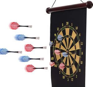Quinergys ® Magnetic Dart Board Set Hanging Wall Rubber Dartboard Dart ...
