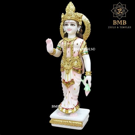 Marble Radha Krishna Statue Made in White Makrana Marble – BMBIDOLS