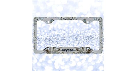 Retro Glam Rhinestones License Plate Frame | Zazzle