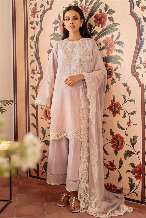 Orchid Plush-3Pc Printed Lawn Suit – Nour