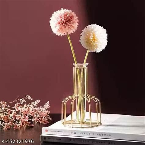Glass Test Tube Vase with Metal Frame – My Store