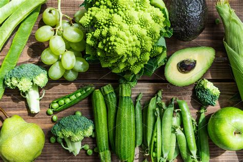 Green Colored Fruits And Vegetables