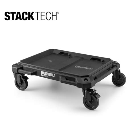 TOUGHBUILT STACKTECH Plastic/Metal Rolling Tool Box Mount (1) 4-wheel ...