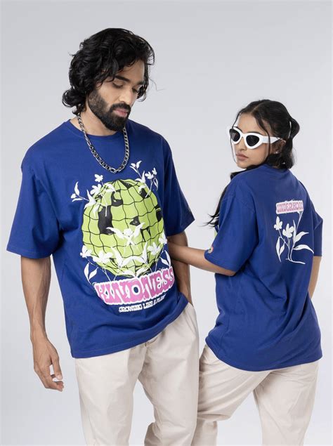 Kindness Growing – Royal Blue Unisex Oversized T Shirt – UnderHood