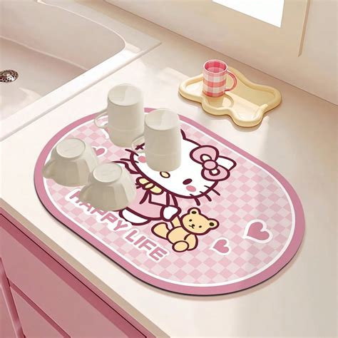Sanrio Sanrio Kitchen Drain Pad Cartoon Hello Kitty Wear Resistant ...