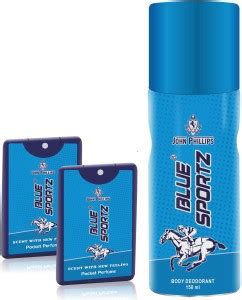 John Phillips Blue Sportz Deo & 2 Blue Sportz Pocket Perfume | Men ...