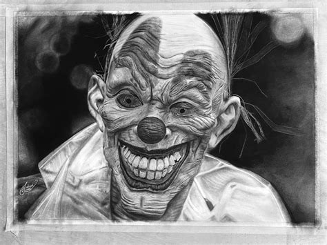 Evil Clown Drawings In Pencil Pennywise The Dancing Clown Prismacolor