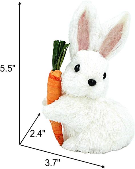 Buy Easter Bunny Decor Set of 3 Natural Rabbit Statue Decorations ...