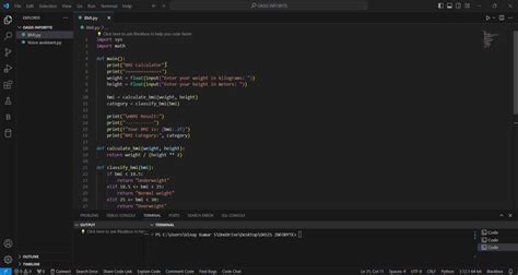 Image result for BMI Python Coding