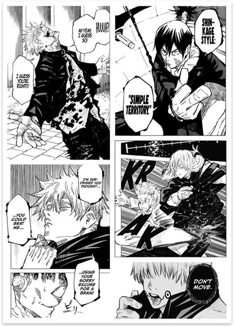 Jujutsu Kaisen Anime Jujutsu Sorcerers Manga Wall Posters, Waterproof ...
