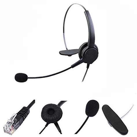 Generic RJ11 Telephone Headset Noise Cancelling Microphone Earphone ...