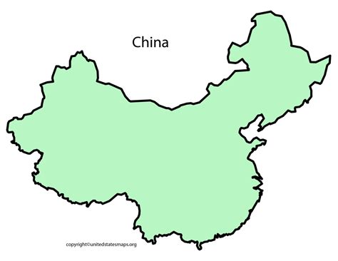 Printable blank map of china