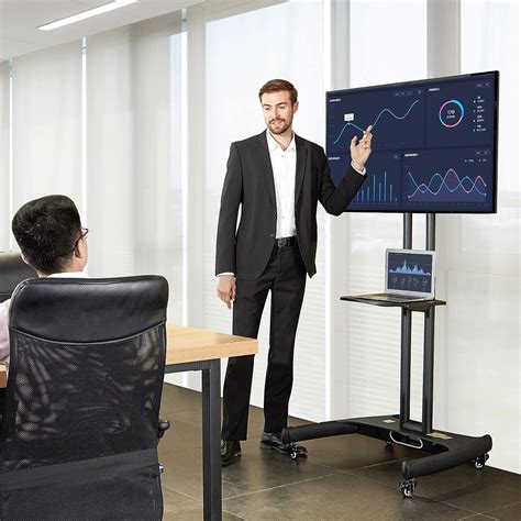 Mobile TV Cart Stand with Wheels for 32"-75" TV's(AVA1500-60-1P ...