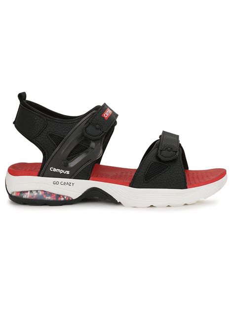 Buy Sandals For Men: Gc-10-Gc-10Blk-Red1049 | Campus Shoes