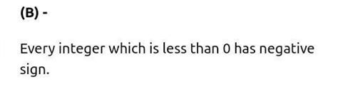 every integer lees than 0 has the song 1.Every integer less than 0 has ...